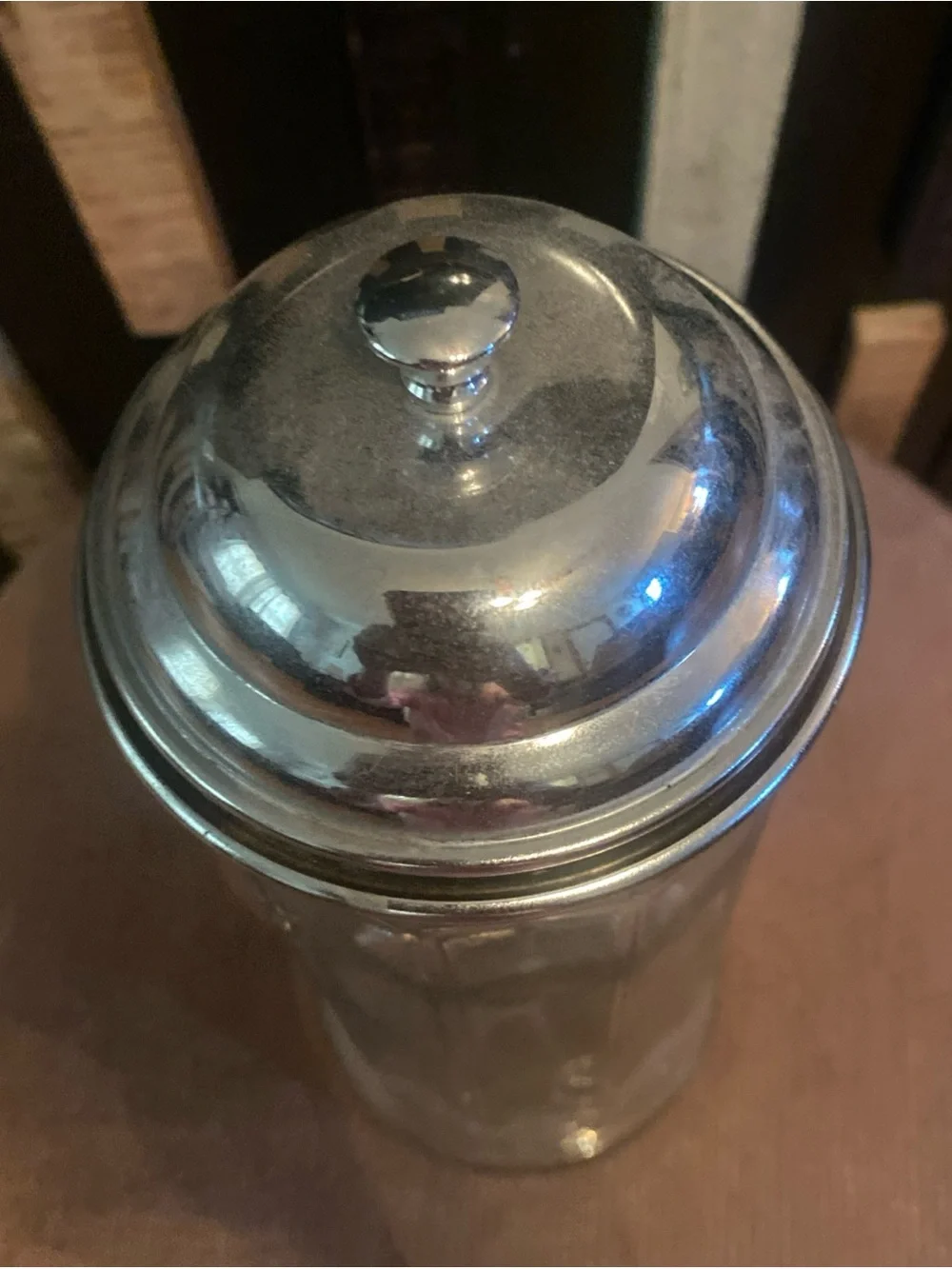 Vintage TableCraft Paneled Glass Straw Dispenser Chrome Lid Retro Diner 11